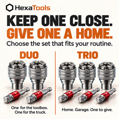 Hexa Socket™ — 6-Jaw Universal Socket (10–19 mm / 3/8"–3/4")